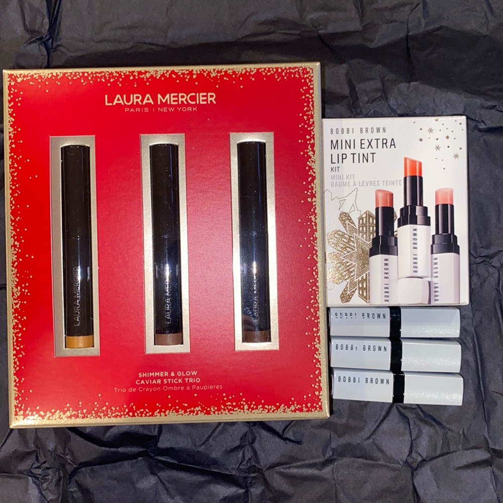 Laura Mercier Shimmer Trio & Bobby Brown mini lip tint